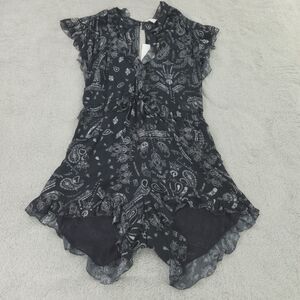 IRO Romper Womens 38 Medium* Black White Paisley‎ Print Bavanelo